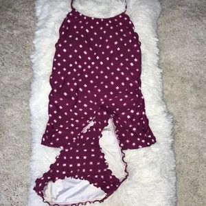 Loft fuschia halter tankini.